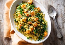 Kale, Quinoa and Roasted Pumpkin Pilaf