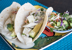 Grilled Fish Tacos With Lime Greek Yoghurt