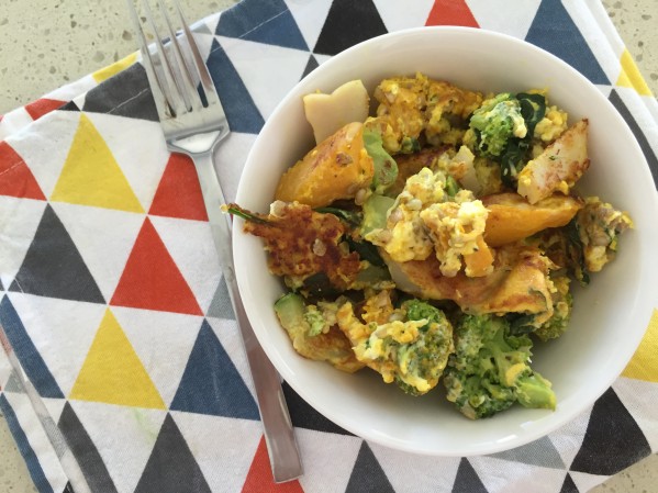 vegetable and turmeric breakfast bowl