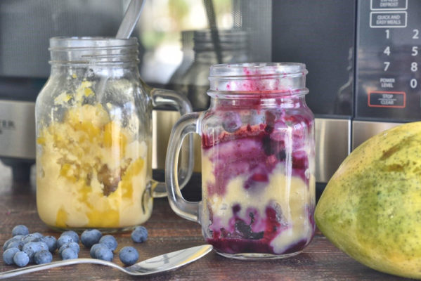 microwave pancake in a jar