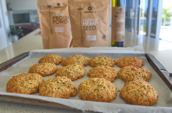 hemp seed and white chocolate cookies